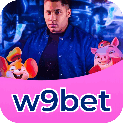 Interface do aplicativo w9bet mostrando jogos disponíveis no iOS e Android
